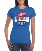 Toppers blauw toppers happy birthday party dames t-shirt officieel
