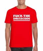 Toppers fuck the dresscode heren t-shirt rood