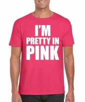 Toppers i am pretty pink shirt roze heren