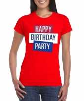 Toppers rood toppers happy birthday party dames t-shirt officieel