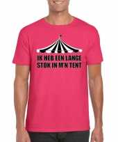 Toppers t-shirt roze lange stok heren