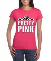 Toppers t-shirt roze pretty pink witte letters dames