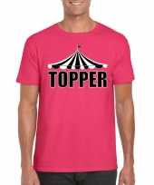 Toppers t-shirt roze topper heren