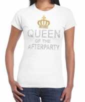 Toppers wit toppers queen of the afterparty glitter t-shirt dames