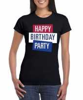 Toppers zwart toppers happy birthday party dames t-shirt officieel