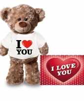 Valentijn valentijnskaart knuffelbeer 24 i love you shirt