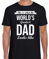 Worlds greatest dad cadeau t-shirt zwart heren