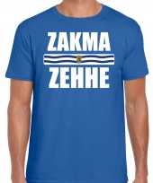 Zakma zehhe vlag zeeland t-shirts zeeuws dialect blauw heren