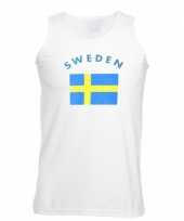 Zweden vlaggen tanktop t shirt